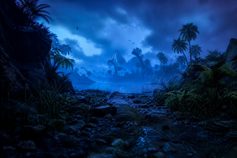 ARK Survival Evolved gameplay with dinosaur ESP overlays and player tracking labels visible on screen